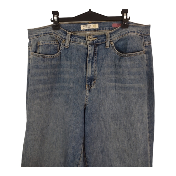Jeanstar Elle Jeans Size 14 Short Bootcut Mid Rise Stretch Classic Fit 5 Pocket - Picture 7 of 9